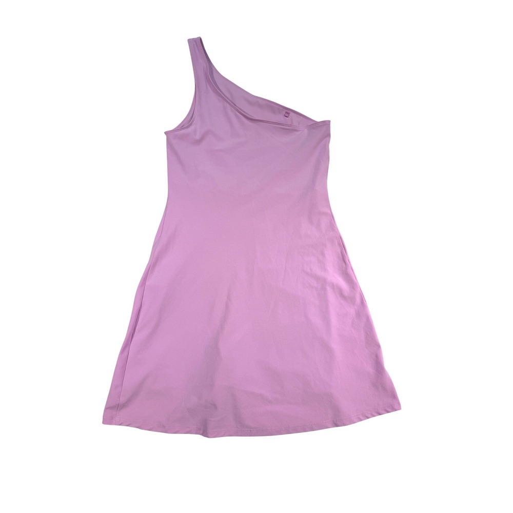 Abercrombie One Shoulder Traveler Mini Dress Skort Purple Small Tall - Picture 3 of 7